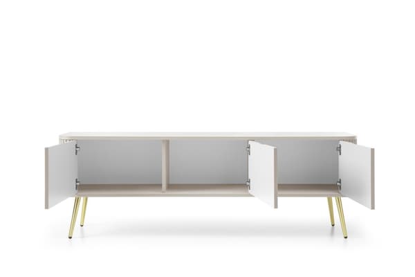 Cashmere tv-skab, ben: guld, D: L: 168 Cm, H: 57 Cm, D: 39 Cm