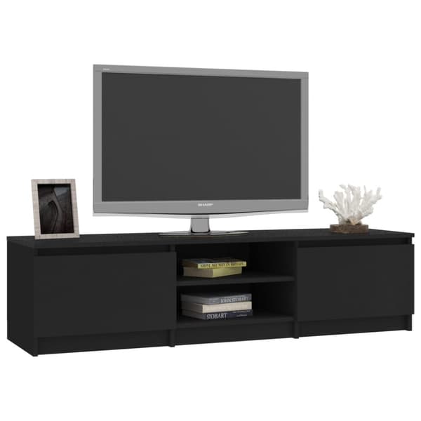 vidaXL Tv-bänk svart 140x40x35,5 cm konstruerat trä - TV-bänkar