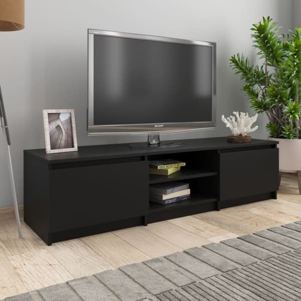 vidaXL Tv-bänk svart 140x40x35,5 cm konstruerat trä - TV-bänkar