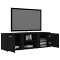 Miniatyrbillede 6 af 6: vidaXL tv-bord 120x34x37 cm konstrueret træ sort -  TV-møbler