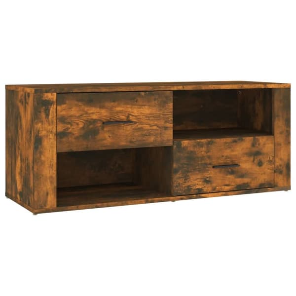 vidaXL tv-bord 100x35x40 cm konstrueret træ røget egetræsfarve -  TV-møbler