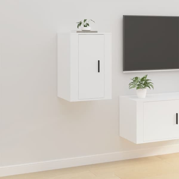 vidaXL Seinäkiinnitettävät TV-tasot 2 kpl valkoinen 40x34,5x60 cm - TV-tasot