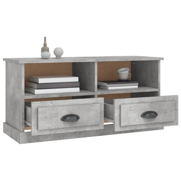 vidaXL Tv-bänk betonggrå 93x35,5x45 cm konstruerat trä - TV-bänkar