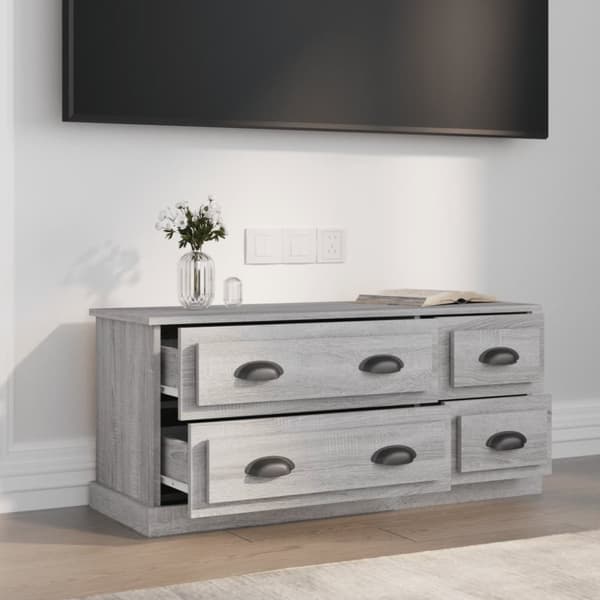vidaXL TV-taso harmaa Sonoma 100x35,5x45 cm tekninen puu -  TV-tasot