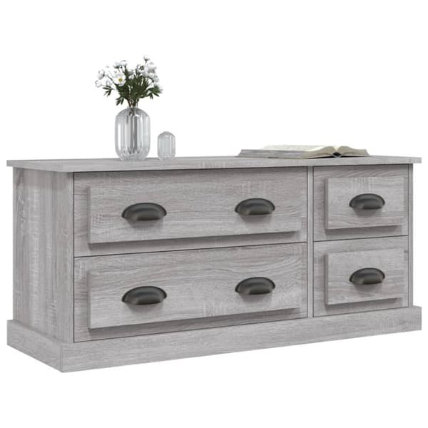vidaXL TV-taso harmaa Sonoma 100x35,5x45 cm tekninen puu -  TV-tasot
