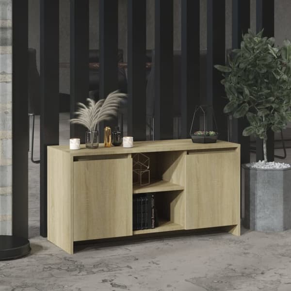 vidaXL TV-bänk sonoma-ek 102x37,5x52,5 cm spånskiva -  TV-bänkar