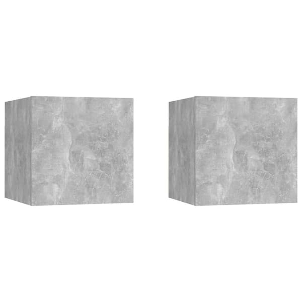 vidaXL Väggmonterade tv-bänkar 2 st betonggrå 30,5x30x30 cm -  TV-bänkar
