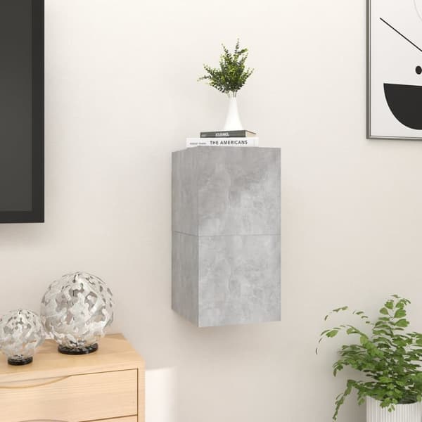 vidaXL Väggmonterade tv-bänkar 2 st betonggrå 30,5x30x30 cm -  TV-bänkar