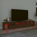 Miniatyrbild 6 av 6: vidaXL Tv-bänk med LED-belysning brun ek 230x36,5x40 cm -  TV-bänkar