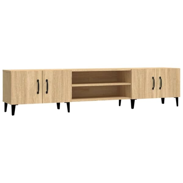 vidaXL tv-bord 180x31,5x40 cm konstrueret træ sonoma-eg -  TV-møbler