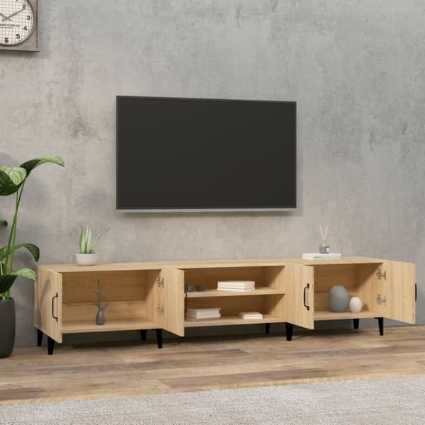 vidaXL tv-bord 180x31,5x40 cm konstrueret træ sonoma-eg -  TV-møbler