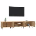 Miniatyrbillede 6 af 6: vidaXL tv-bord 180x31,5x40 cm konstrueret træ sonoma-eg -  TV-møbler