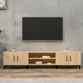 Miniatyrbillede 2 af 6: vidaXL tv-bord 180x31,5x40 cm konstrueret træ sonoma-eg -  TV-møbler