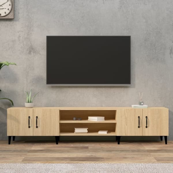 vidaXL tv-bord 180x31,5x40 cm konstrueret træ sonoma-eg -  TV-møbler