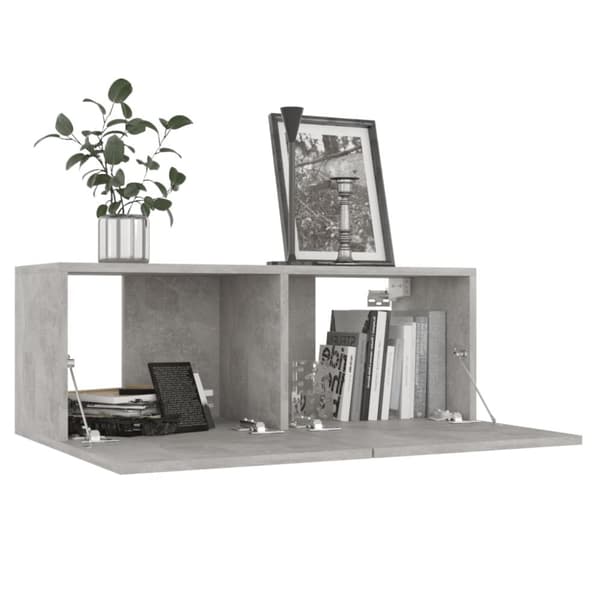 vidaXL TV-taso betoninharmaa 80x30x30 cm tekninen puu - TV-tasot