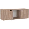 Pikkukuva 3 / 6: vidaXL TV-taso Sonoma-tammi 88,5x27,5x30,5 cm tekninen puu -  TV-tasot