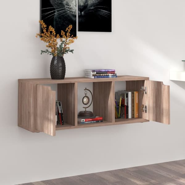 vidaXL TV-taso Sonoma-tammi 88,5x27,5x30,5 cm tekninen puu - TV-tasot