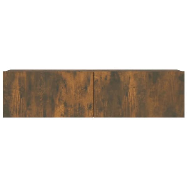 vidaXL væghængt tv-bord 120x30x30 cm konstrueret træ røget egetræ -  TV-møbler