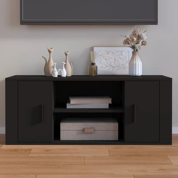 vidaXL TV-taso musta 100x35x40 cm tekninen puu -  TV-tasot