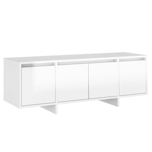 vidaXL TV-bänk vit högglans 120x30x40,5 cm konstruerat trä - TV-bänkar