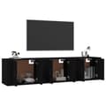 Pikkukuva 4 / 6: vidaXL Seinäkiinnitettävät TV-kaapit 3 kpl musta 57x34,5x40 cm -  TV-tasot