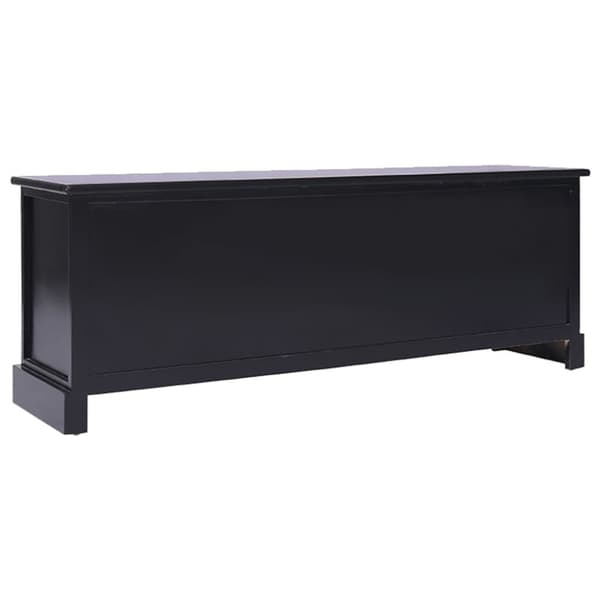 vidaXL Tv-bänk svart 108x30x40 cm massivt kejsarträ - TV-bänkar