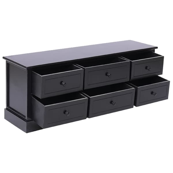 vidaXL Tv-bänk svart 108x30x40 cm massivt kejsarträ - TV-bänkar