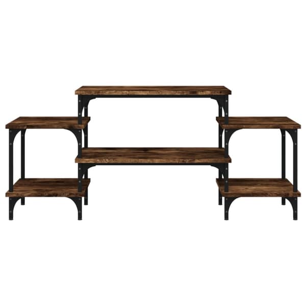 vidaXL Tv-bänk rökfärgad ek 117x35x52 cm konstruerat trä - TV-bänkar