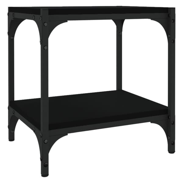 vidaXL Tv-bänk svart 40x33x41 cm Konstruerat trä och stål - TV-bänkar