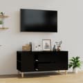 Miniatyrbild 1 av 6: vidaXL Tv-bänk svart 102x44,5x50 cm konstruerat trä -  TV-bänkar