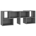 Miniatyrbillede 3 af 6: vidaXL tv-skab 104x30x52 cm konstrueret træ grå -  TV-møbler