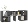 Miniatyrbillede 6 af 6: vidaXL tv-skab 104x30x52 cm konstrueret træ grå -  TV-møbler