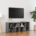 Miniatyrbillede 1 af 6: vidaXL tv-skab 104x30x52 cm konstrueret træ grå -  TV-møbler