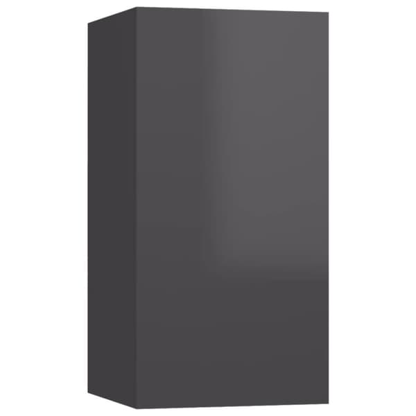 vidaXL TV-skåp grå högglans 30,5x30x60 cm konstruerat trä -  TV-bänkar