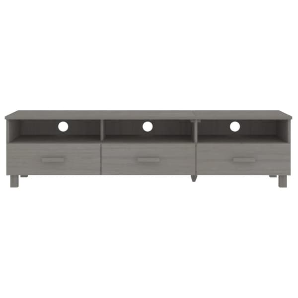 vidaXL Tv-bänk HAMAR ljusgrå 158x40x40 cm massiv furu - TV-bänkar