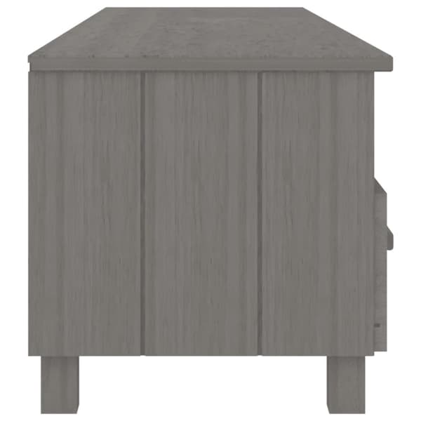vidaXL Tv-bänk HAMAR ljusgrå 158x40x40 cm massiv furu - TV-bänkar