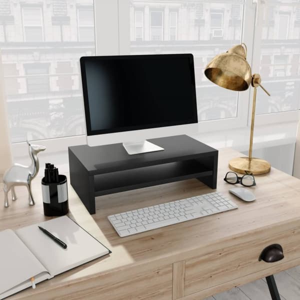 vidaXL Skärmställ svart 42x24x13 cm konstruerat trä -  TV-bänkar