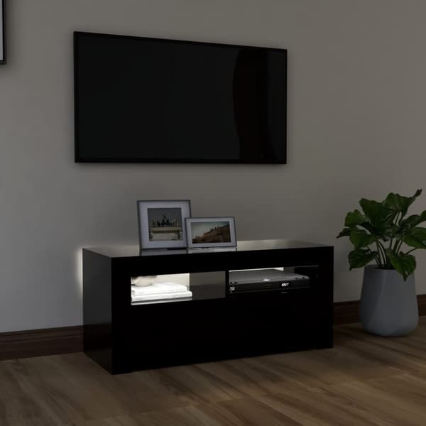 vidaXL TV-taso LED-valoilla musta 90x35x40 cm - TV-tasot