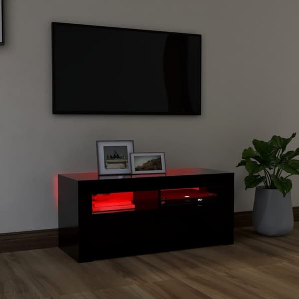 vidaXL TV-taso LED-valoilla musta 90x35x40 cm - TV-tasot