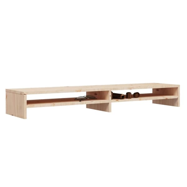 vidaXL skærmholder 100x24x13 cm massivt fyrretræ - TV-møbler