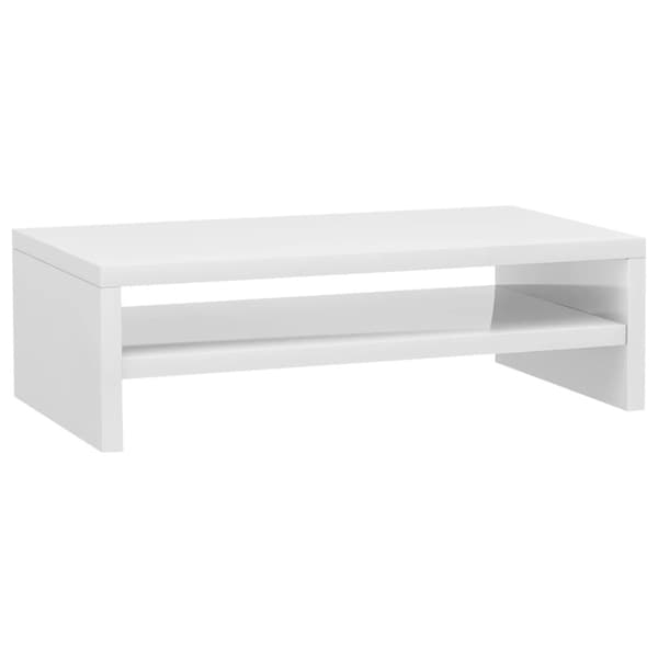 vidaXL Näyttökoroke korkeakiilto valkoinen 42x24x13 cm tekninen puu -  TV-tasot