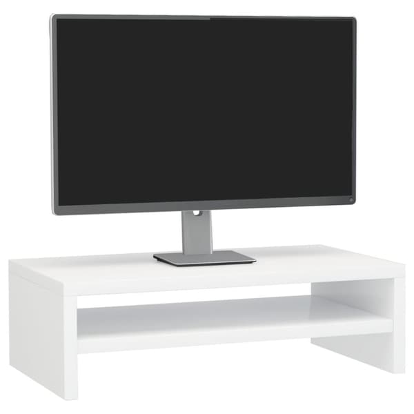 vidaXL Näyttökoroke korkeakiilto valkoinen 42x24x13 cm tekninen puu -  TV-tasot