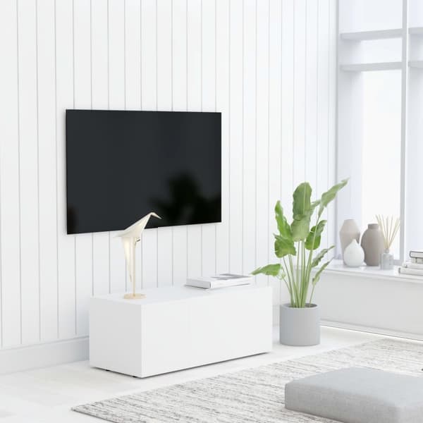 vidaXL TV-bänk vit 80x34x30 cm spånskiva -  TV-bänkar