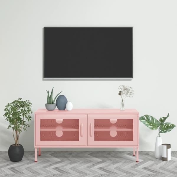vidaXL TV-taso pinkki 105x35x50 cm teräs - TV-tasot