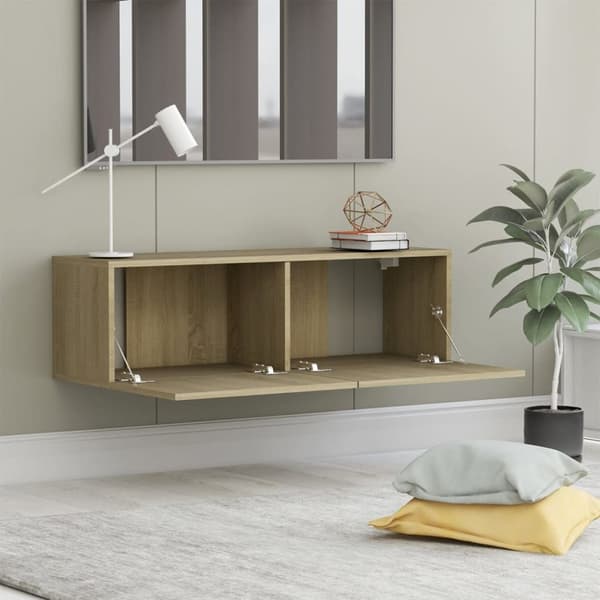 vidaXL TV-bänk sonoma-ek 100x30x30 cm konstruerat trä -  TV-bänkar