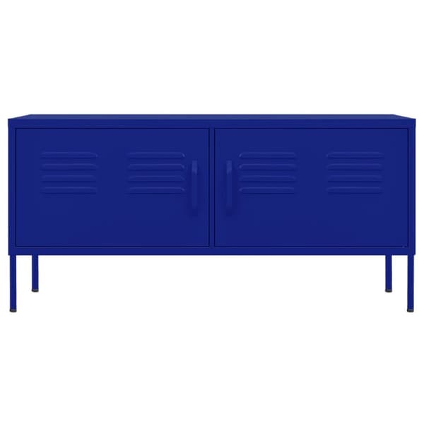 vidaXL Tv-bänk marinblå 105x35x50 cm stål -  TV-bänkar