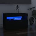 Pikkukuva 1 / 6: vidaXL TV-tasot LED-valoilla 2 kpl musta 60x35x40 cm -  TV-tasot