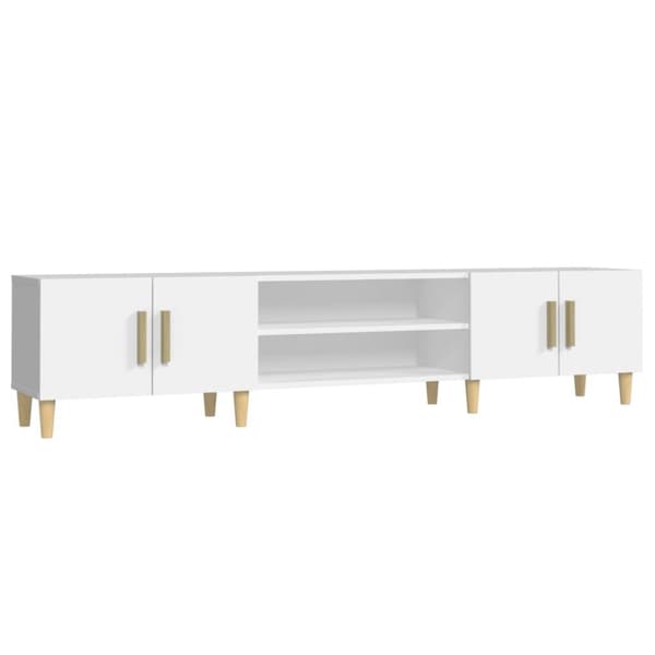 vidaXL tv-bord 180x31,5x40 cm konstrueret træ hvid - TV-møbler