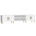 Miniatyrbillede 3 af 6: vidaXL tv-bord 180x31,5x40 cm konstrueret træ hvid -  TV-møbler