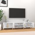 Miniatyrbillede 4 af 6: vidaXL tv-bord 180x31,5x40 cm konstrueret træ hvid -  TV-møbler